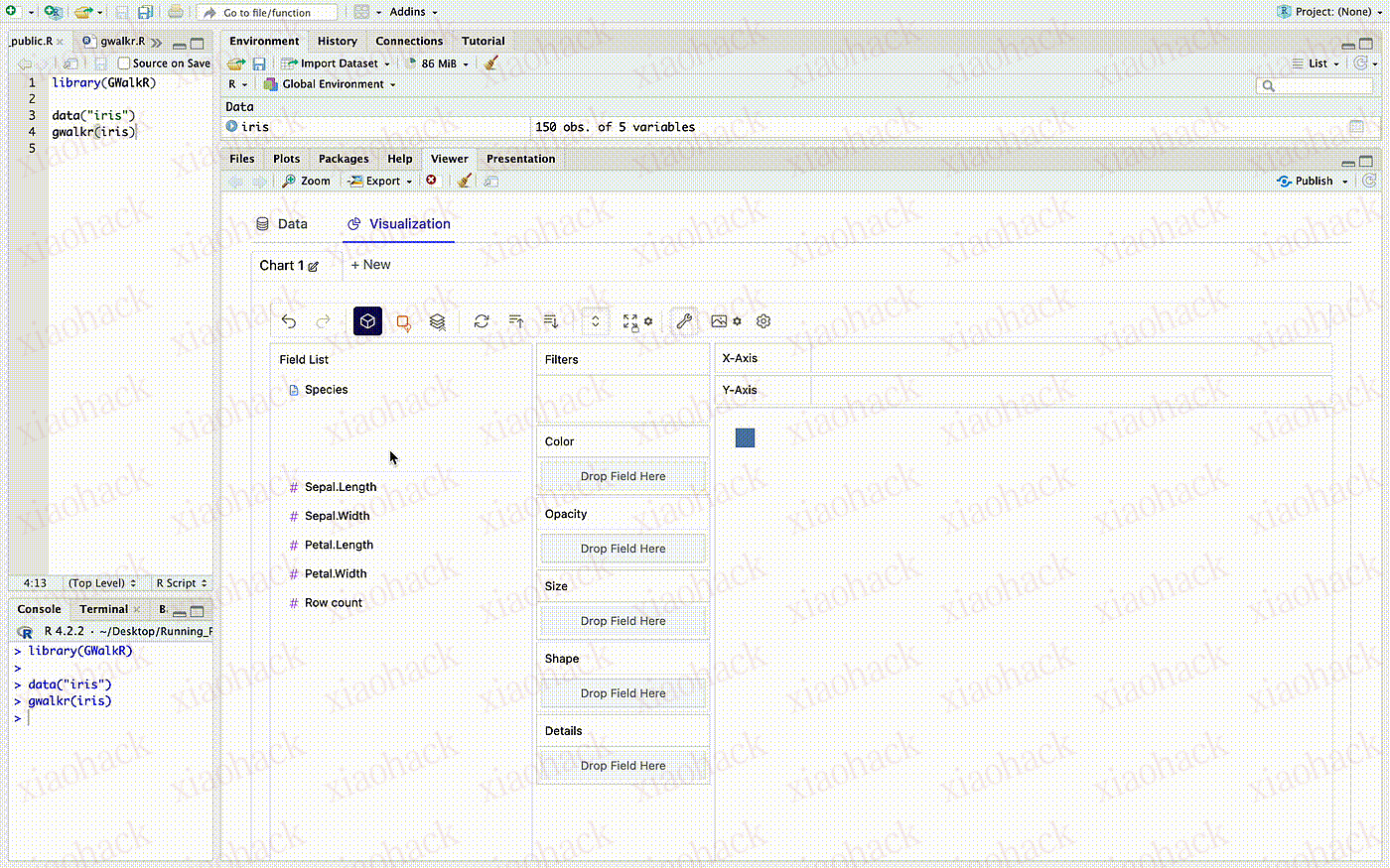 一个可以在 R Studio 中用一行代码将数据集转化为交互式可视化界面的工具1