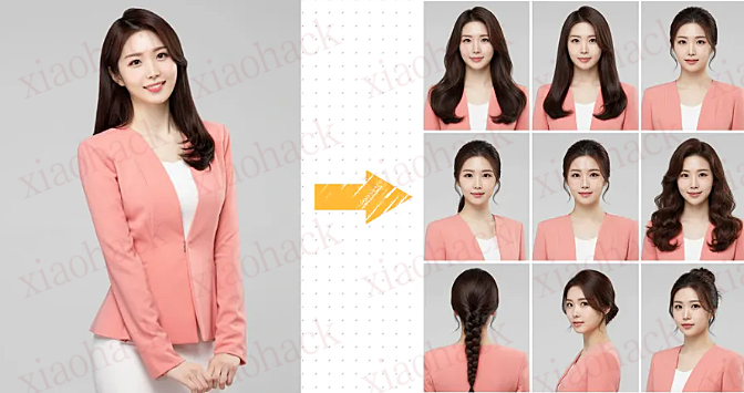 点击放大图片 发型变换