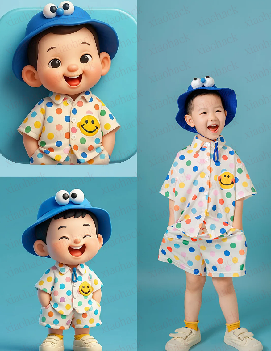 点击放大图片 Q 版萌萌头像提示词