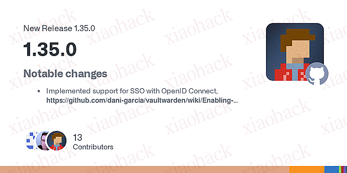 Vaultwarden 更新版本到 v 1.35.01