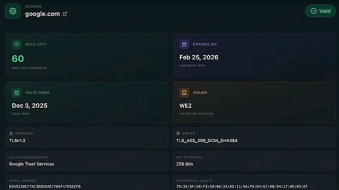 点击放大图片 分享一个 SSL 证书监控网站的开发经验1