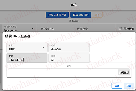 xiaohack's Blog： s-ui 折腾 dns 解锁